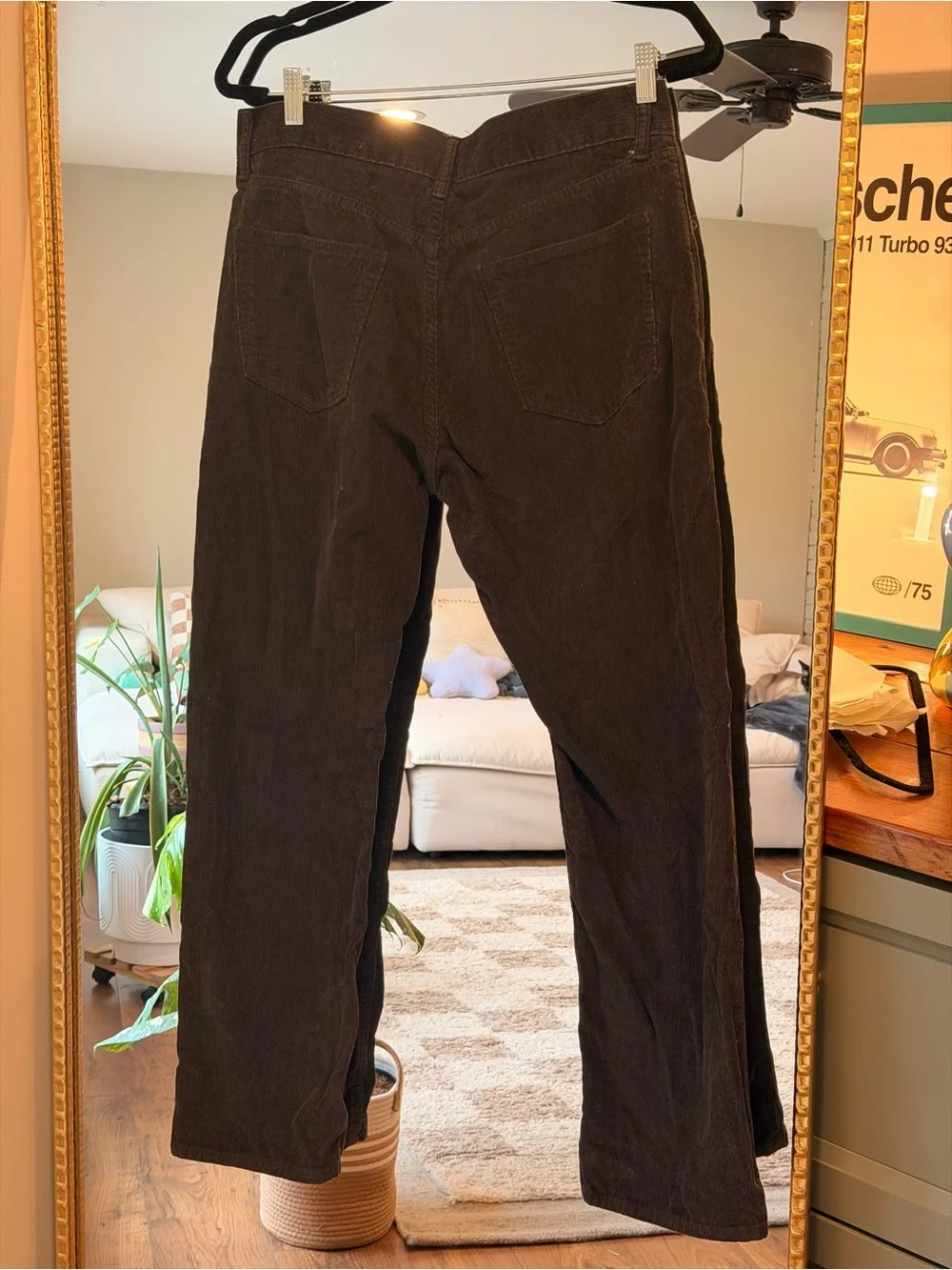 Banana Republic Pima Cotton Gray Corduroy Pants Men’s 34x30